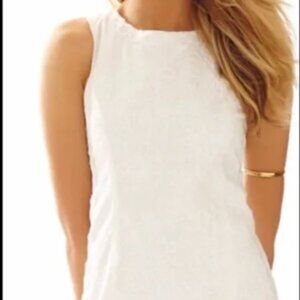 Lilly Pulitzer Mila Shift Dress - Lion in the Sun, White - Size 6